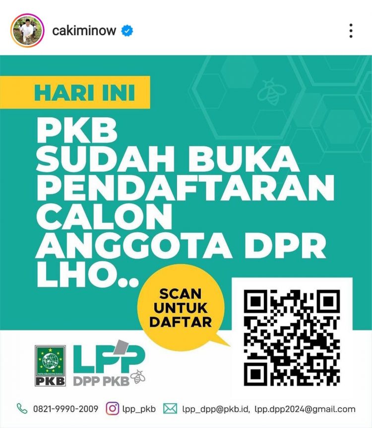 PKB Membuka Pendaftaran Caleg DPR untuk Pileg 2024