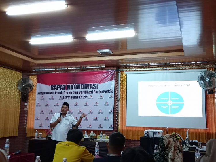 Bawaslu Pesawaran Rakor Pelaksanaan Verifikasi Faktual Parpol