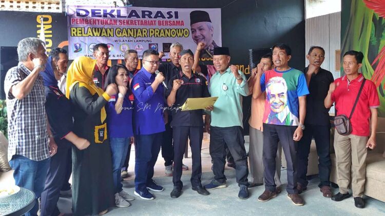 7 Organ Relawan Ganjar di Lampung Deklarasi Sekretariat Bersama